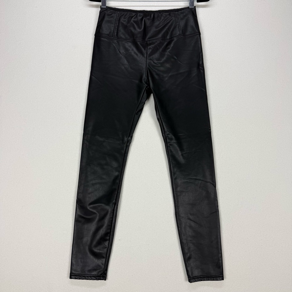 7 for All Mankind Black Faux Leather Leggings